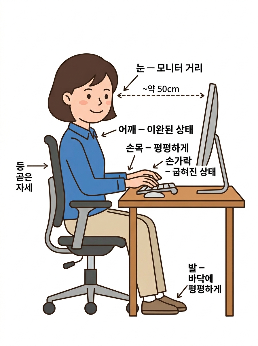 올바른 앉는 자세